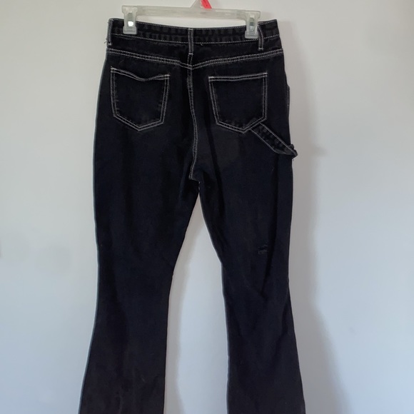 Y2K black women’s high-waisted wide-legged jeans - Picture 3 of 6